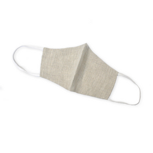 Green Face Mask, 100 % Pure Linen, Reusable, Breathable, Soft