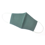 Green Face Mask, 100 % Pure Linen, Reusable, Breathable, Soft