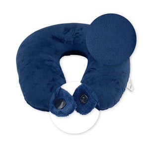 Microbeads Travel Pillow, Navy Blue